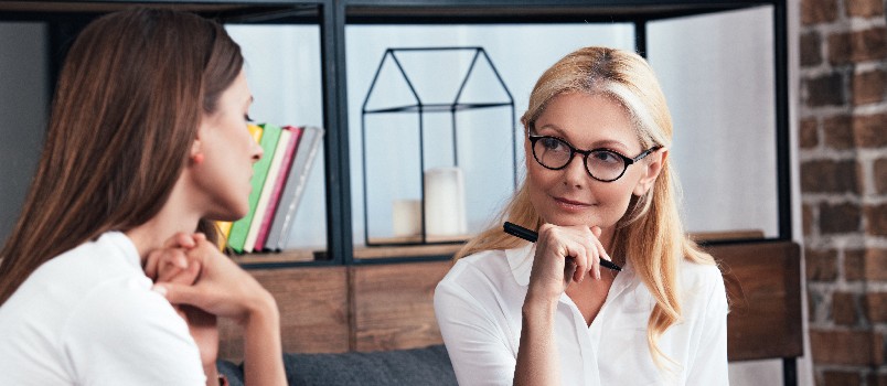 Smiling female counselor