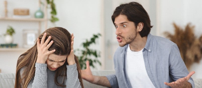 Married couple having fight