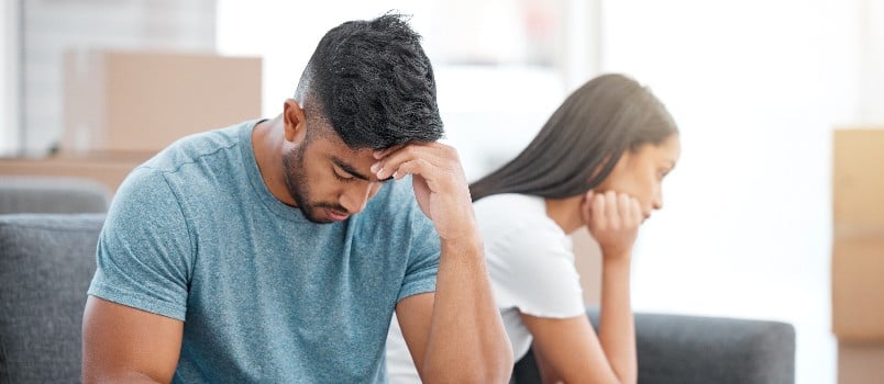 Couple having problems in relationship