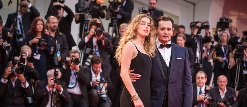 Johnny Depp and Amber Heard in event