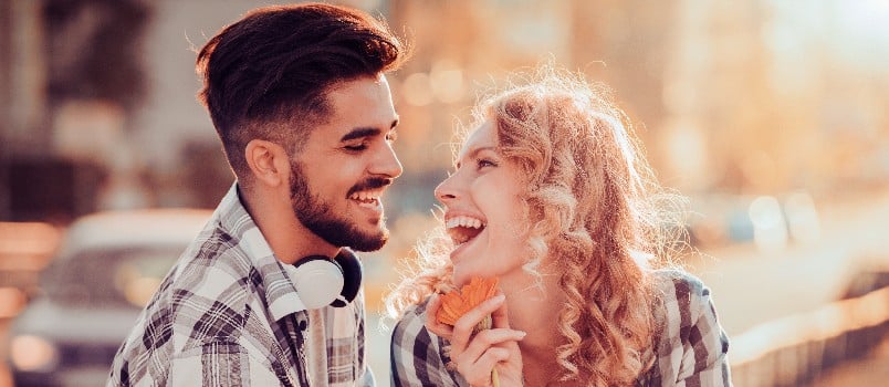 Happy couple enjoying together