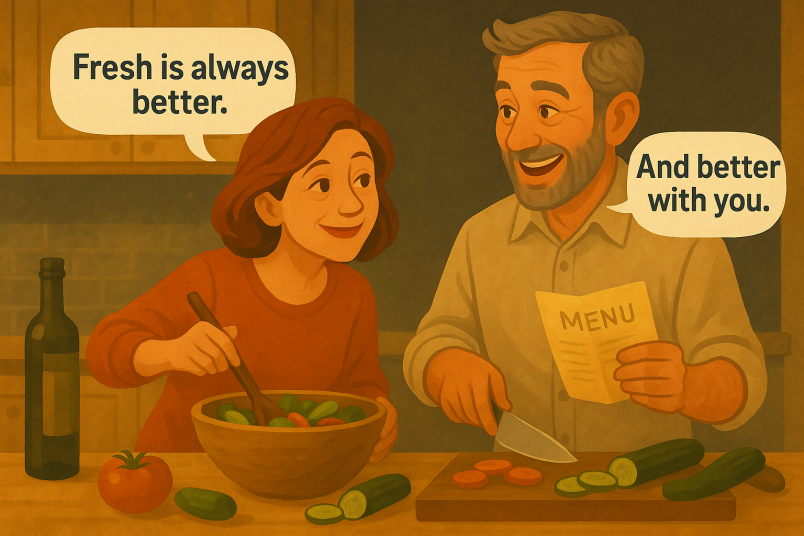 Couple feeling happy