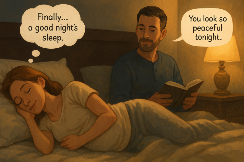 Pregnant woman sleeping