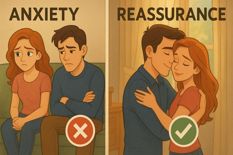 Couple reassurance  versus anxiety
