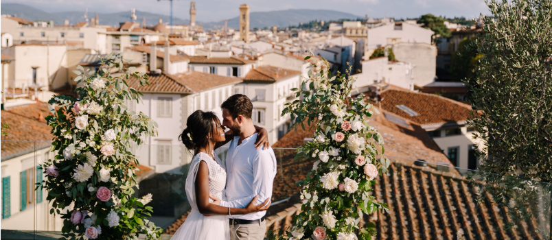 Young couple on honeymoon 