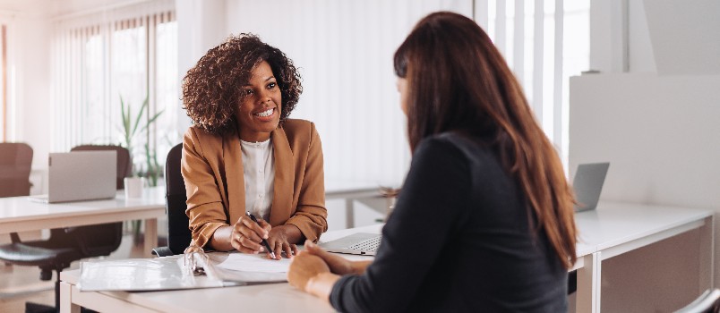 Woman having counselling session