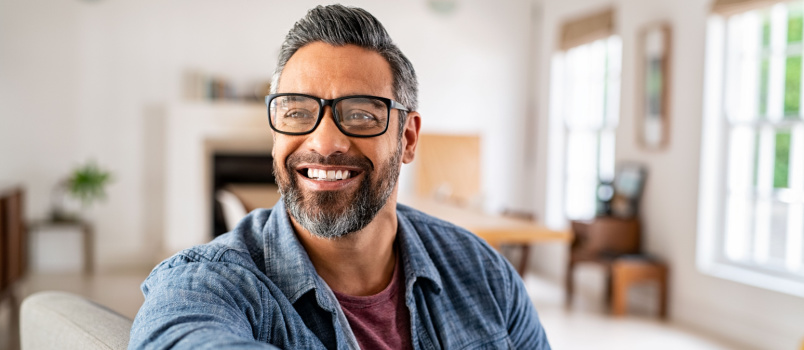 Happy middle eastern man