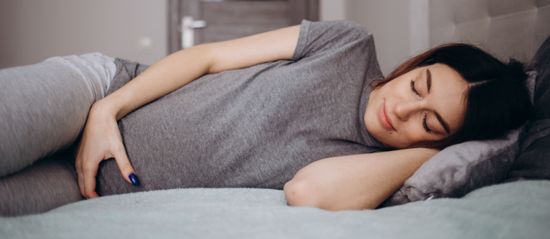 Beautiful pregnant woman relaxing