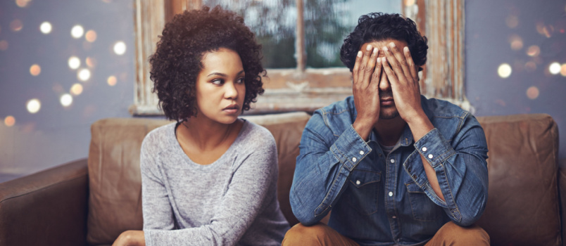 Young couple having conflicts