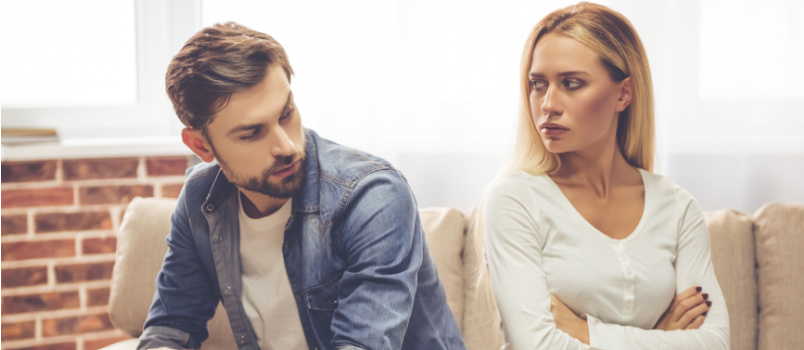 Couple having conflicts in relationship