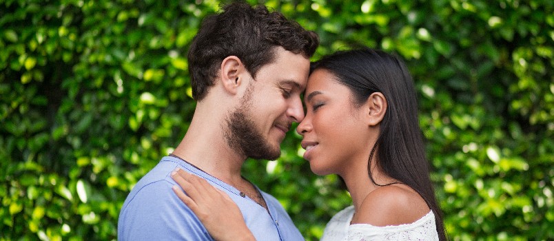 Happy couple enjoying together