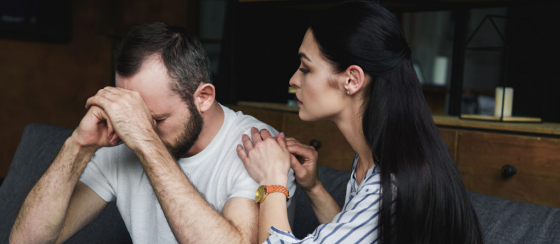 Young wife asking forgiveness