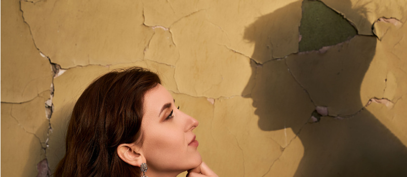 Thoughtful young woman thinking about her man