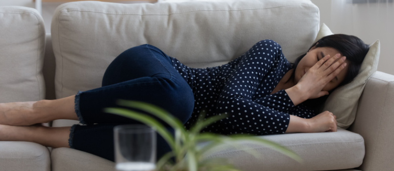 Depressed frustrated young woman