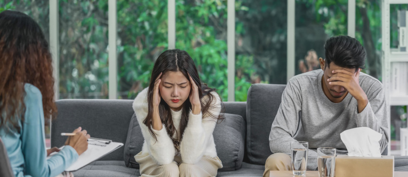 Couple having having counseling session