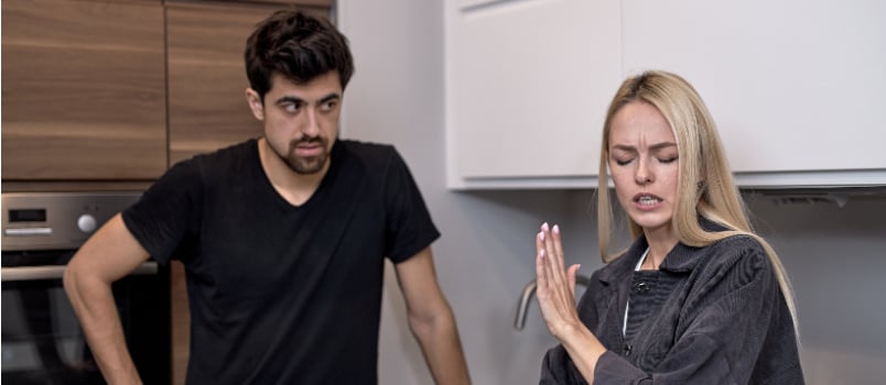 Young couple having conflicts
