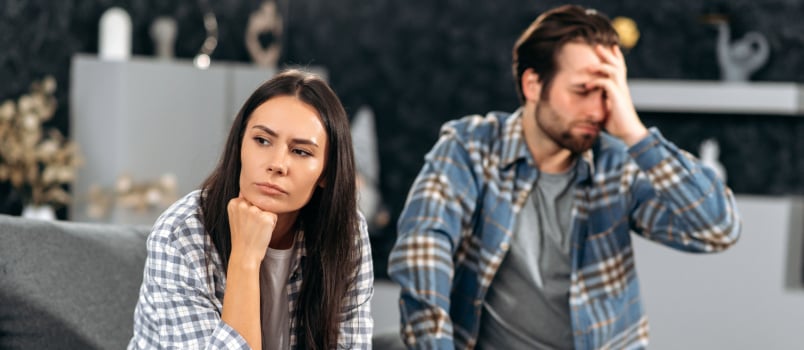 Young couple having conflicts