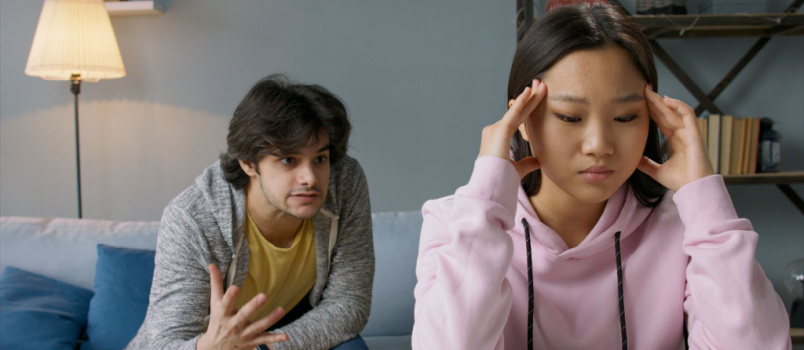 Young couple having conflicts