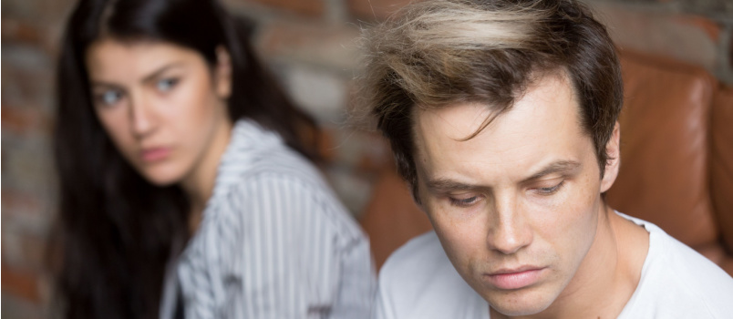 Young sad cheated man