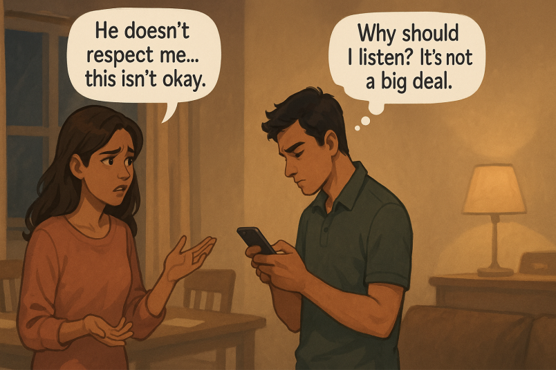 Relationship disrespect conflict