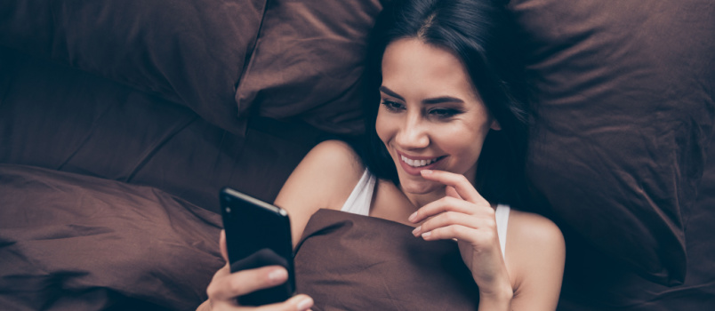 Woman using smartphone