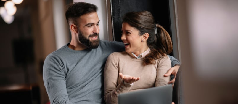 Young couple enjoying spending quality time