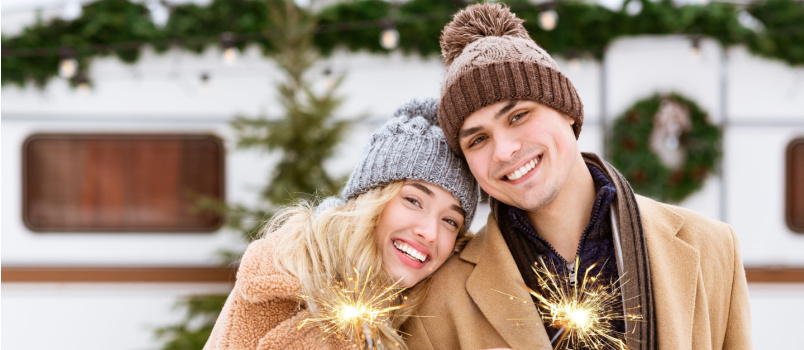 Romantic young loving couple