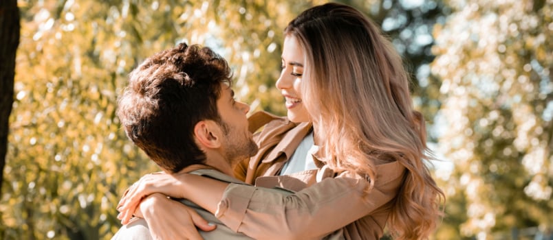 Happy couple enjoying together