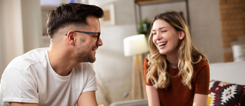 Young couple having conversation