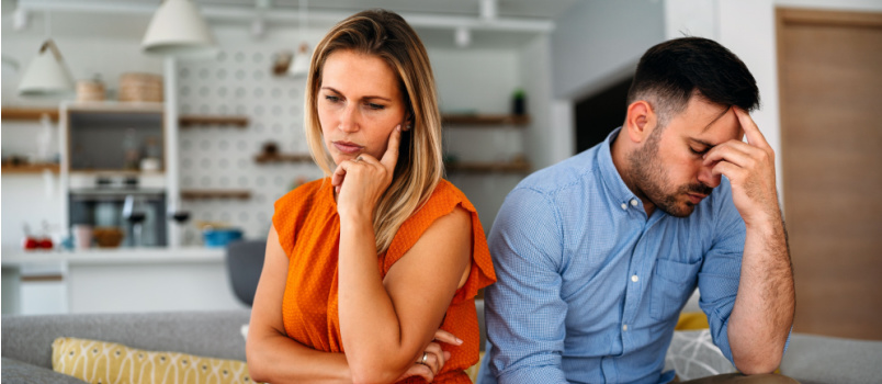 Couple having problems in relationship