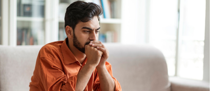 Man having financial problem