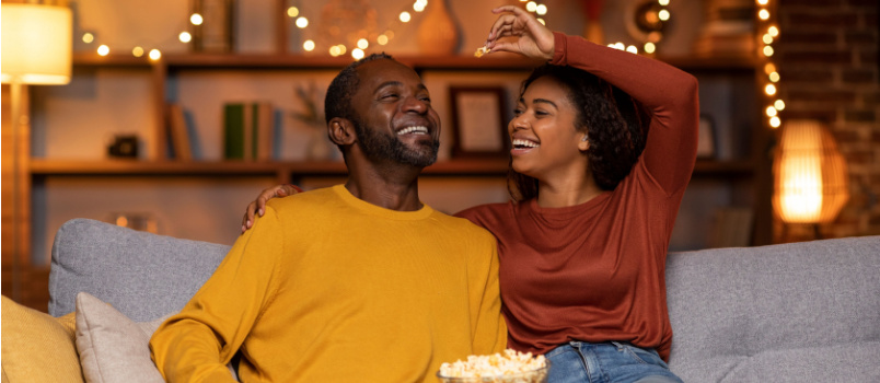 Happy playful couple