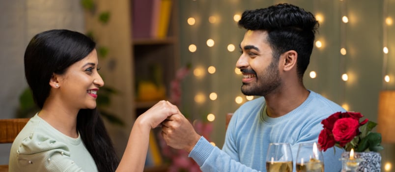 Young couple on a date