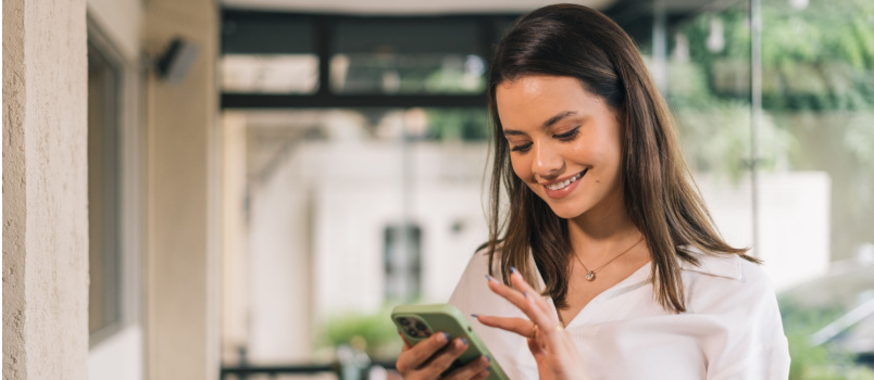 Happy business woman