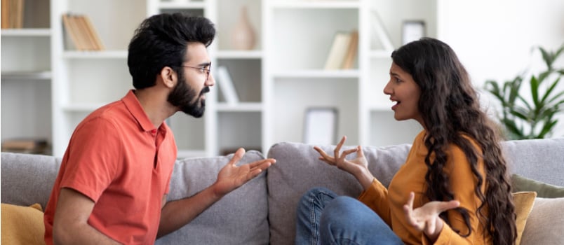 Young couple having argument