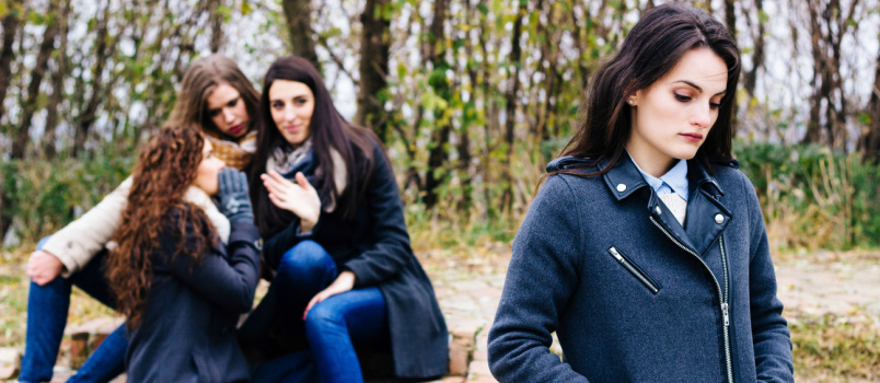 Girls gossiping behind the back