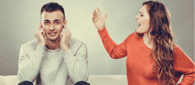 Young couple having conflicts