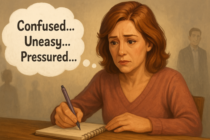Confused woman