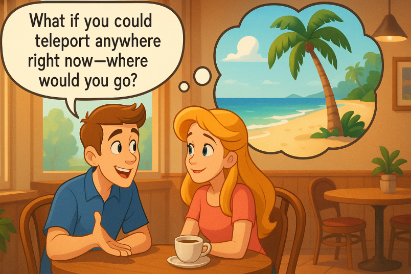 Couple asking question on a date