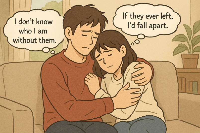 Anxious couple