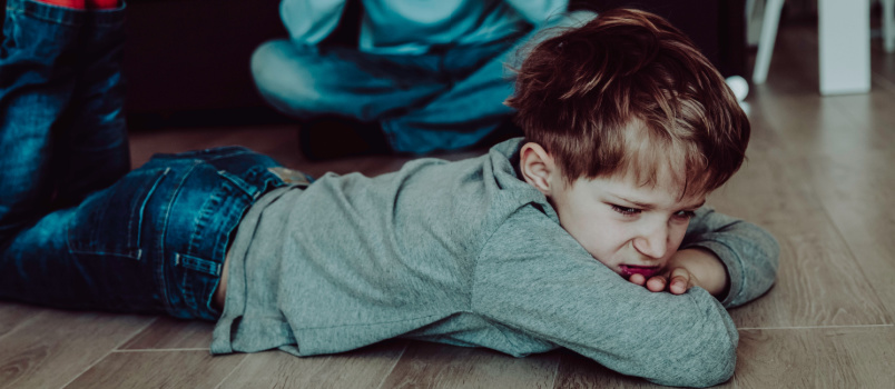 Angry stressed child