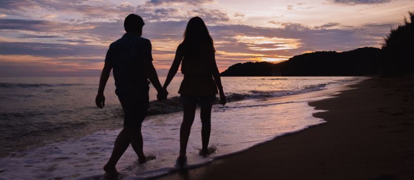 Soulmate walking on beach