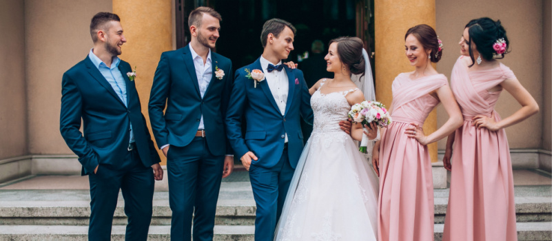 Happy newly married couple