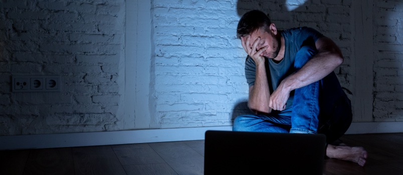 Young man suffering from depression