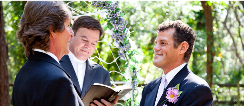 Gay couple getting married