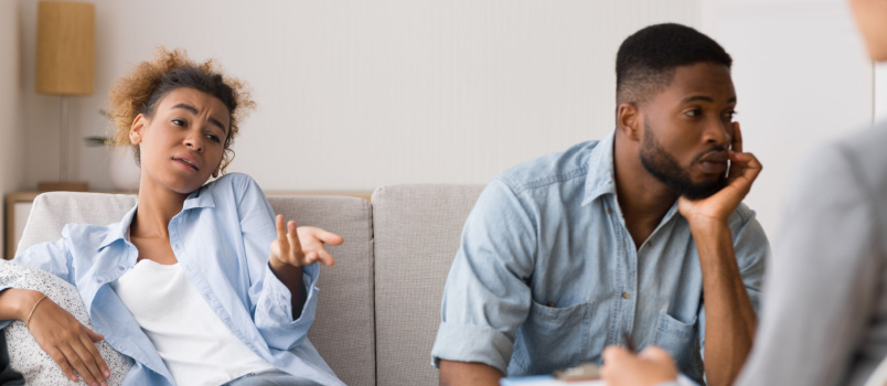 Couple having counselling session