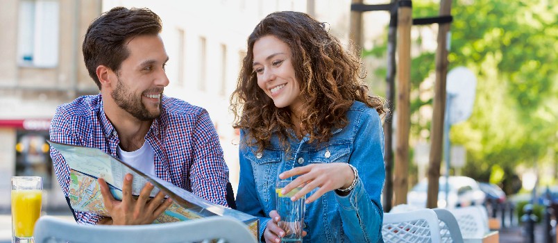 Young couple on a date