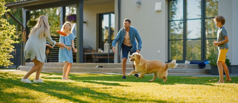 Family playing together