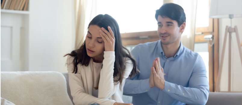 Man asking for forgiveness