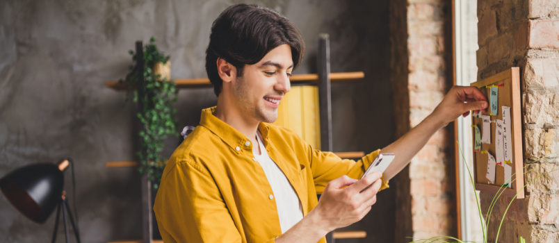 Businessman using smartphone